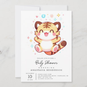Elegant Tiger Baby Shower Invitation