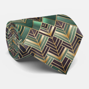 Elegant tiled Art Deco pattern  Tie