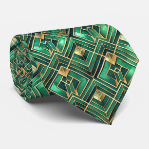 Elegant tiled Art Deco pattern  Tie