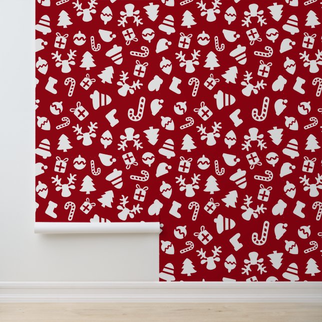 Elegant tiled Christmas mix pattern  Wallpaper (Application)