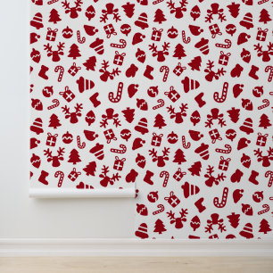 Elegant tiled Christmas mix pattern Wallpaper