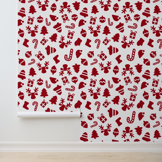 Elegant tiled Christmas mix pattern  Wallpaper (Application)
