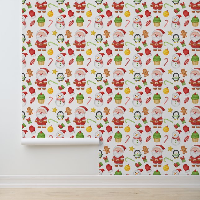 Elegant tiled Christmas mix pattern  Wallpaper (Application)
