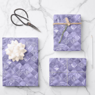 elegant tiled purple pattern Christmas Wrapping Paper Sheet