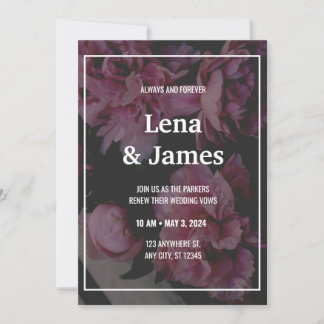 Elegant & Timeless Floral Invitation