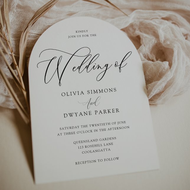 Elegant Timeless Modern Arch Wedding Invitation (Creator Uploaded)