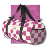 Elegant Timeless Name Purple and Cream Check