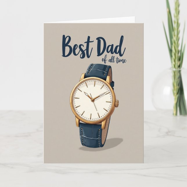 Elegant Timepiece Fathers Day Card (Front)