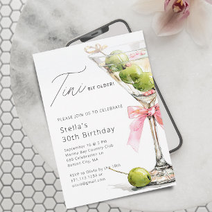 Elegant Tini Bit Older Birthday Party Invitation