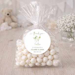 Elegant Tini One On The Way Thank You Classic Round Sticker