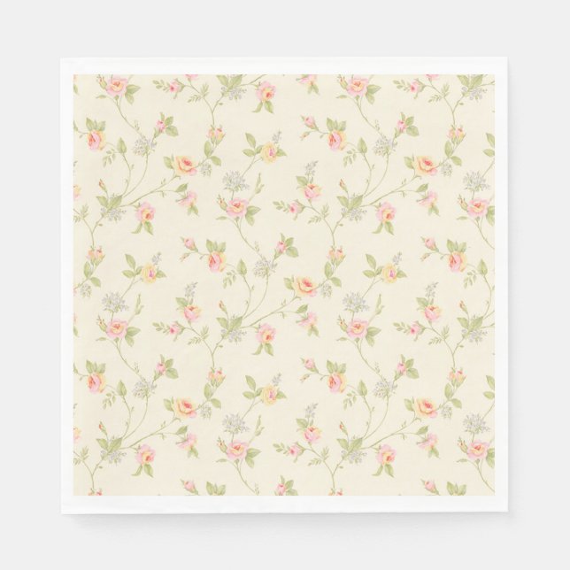 Elegant Tiny Roses Napkin (Front)