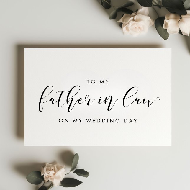 Elegant To my father-in-law on my wedding day card (Creator Uploaded)