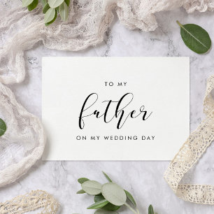 Elegant To my father on my wedding day card