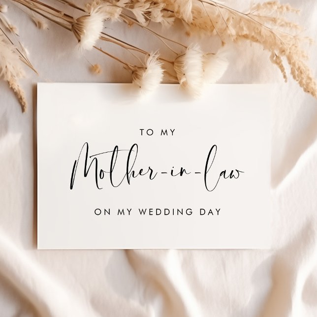 Elegant To my mother-in-law on my wedding day card (Creator Uploaded)