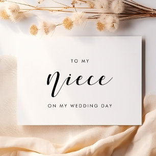 Elegant To my niece on my wedding day card
