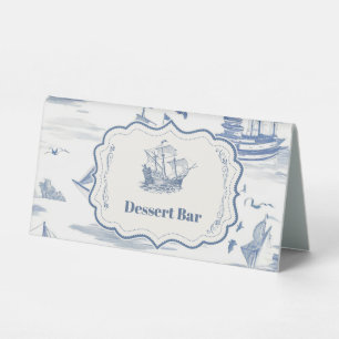 Elegant Toile Nautical Baby Shower