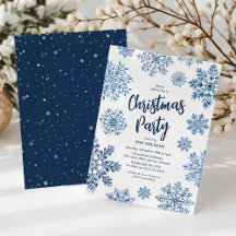 Elegant Toile Snowflake Christmas Party