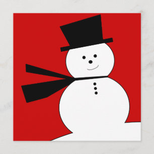 Elegant Top Hat Snowman Christmas Charity Gala Invitation