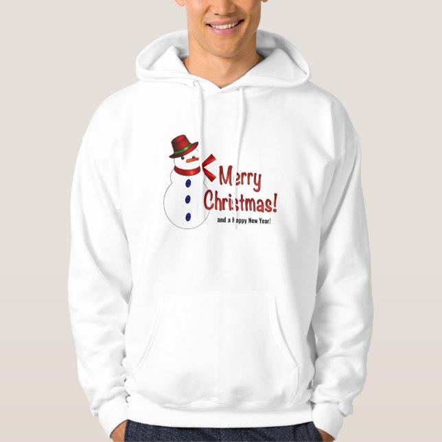 Elegant Top Hat Snowman Ugly Sweater Sweatshirt (Front)