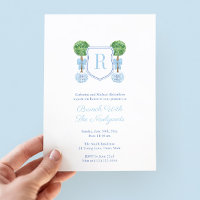 Elegant Topiary Monogram NewlyWeds Brunch Party