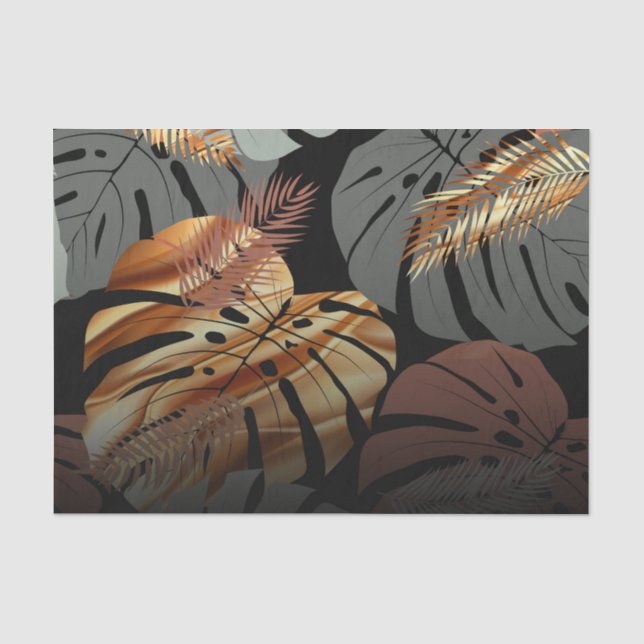 Elegant Topical Leaves Tissue Paper (Front)