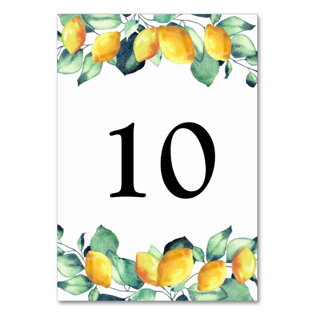 Elegant Toscana Wedding Table Number (Front)