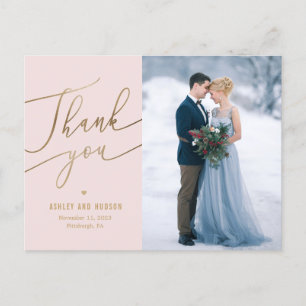 Elegant Touch EDITABLE COLOR Thank You Postcards