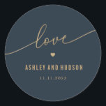 Elegant Touch EDITABLE COLOR Wedding Stickers<br><div class="desc">Plan a stylish celebration with this modern design that your guests will adore. 
Design by © berryberrysweet . Printable digital files are available! Visit our website at www.berryberrysweet.com for more details!</div>