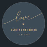 Elegant Touch EDITABLE COLOR Wedding Stickers<br><div class="desc">Plan a stylish celebration with this modern design that your guests will adore. 
Design by © berryberrysweet . Printable digital files are available! Visit our website at www.berryberrysweet.com for more details!</div>