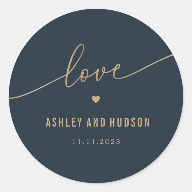 Elegant Touch EDITABLE COLOR Wedding Stickers (Front)