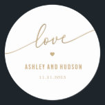 Elegant Touch EDITABLE COLOR Wedding Stickers<br><div class="desc">Plan a stylish celebration with this modern design that your guests will adore. 
Design by © berryberrysweet . Printable digital files are available! Visit our website at www.berryberrysweet.com for more details!</div>