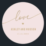 Elegant Touch EDITABLE COLOR Wedding Stickers<br><div class="desc">Plan a stylish celebration with this modern design that your guests will adore. 
Design by © berryberrysweet . Printable digital files are available! Visit our website at www.berryberrysweet.com for more details!</div>