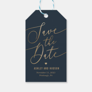 Elegant Touch Editable Colour Save The Date Tag