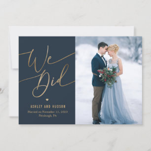 Elegant Touch Wedding Announcement Elopement