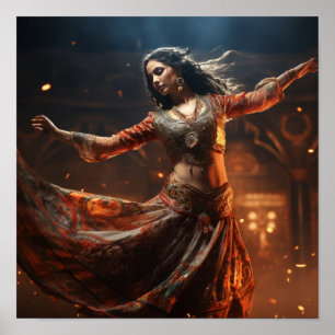 Elegant Traditional Dancer Poster - Graceful Dance
