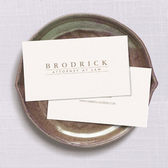 Elegant Traditional Ivory Professional Business Card (Creator Uploaded)