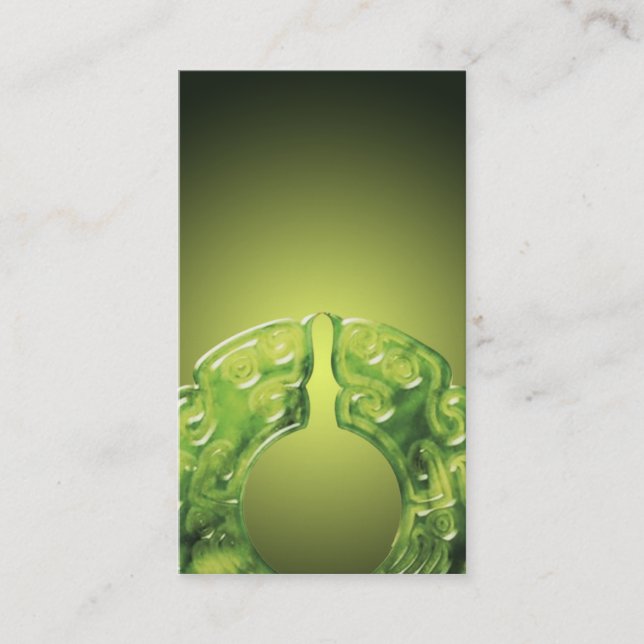 elegant traditional jade business card template (Front)