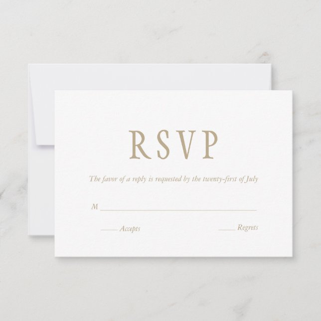 Elegant Traditional RSVP Card (Front)