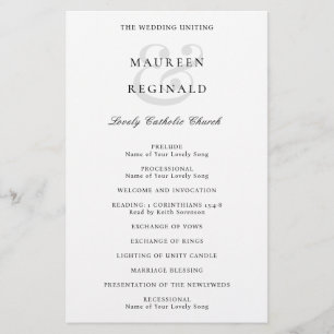 Elegant Traditional Wedding Program