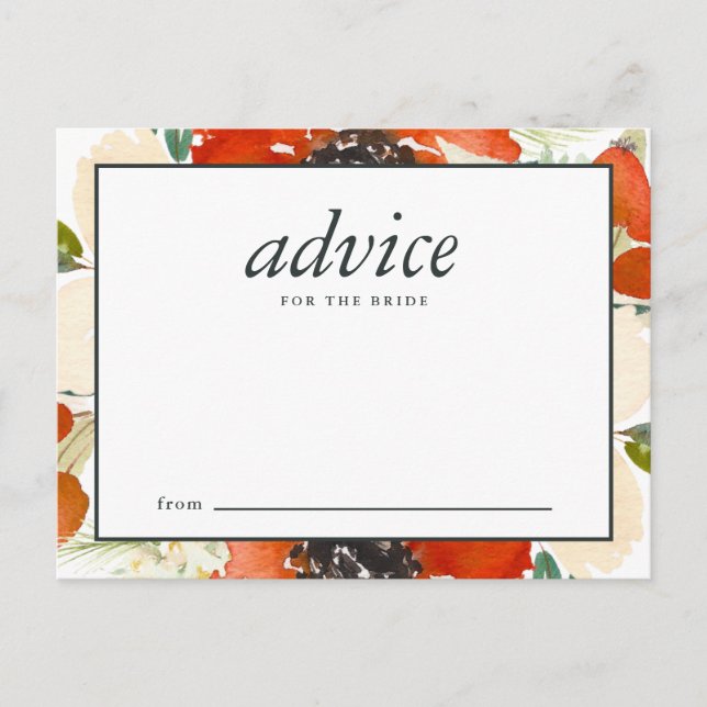 Elegant Traditions Floral Advice for the Bride Card (Front)