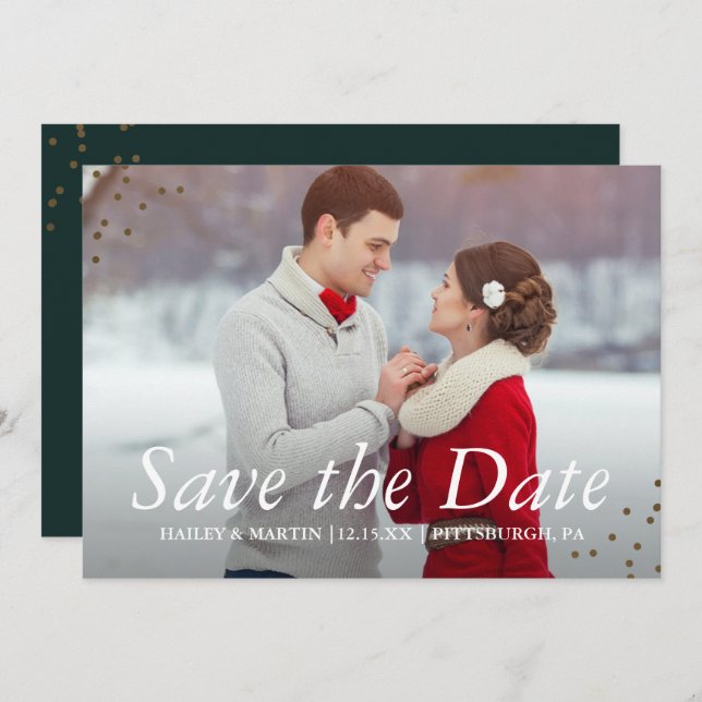Elegant Traditions Photo Wedding Save the Date (Front/Back)