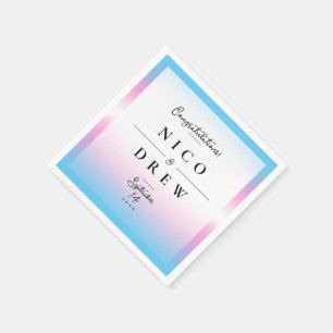 Elegant Trans Pride Wedding Napkin