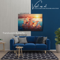 Elegant Translucent Butterfly Wall Art Poster