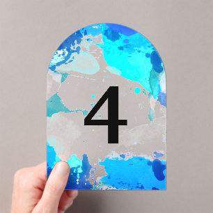 Elegant translucent table numbers