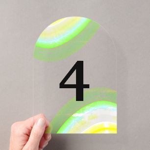 Elegant translucent table numbers