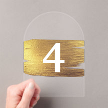 Elegant translucent table numbers