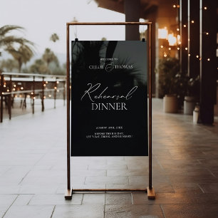 Elegant Transparent Rehearsal Dinner Welcome Sign