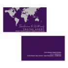Elegant Travel Agent world map purple