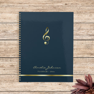 Elegant Treble Clef Music 2027 Yearly Planner