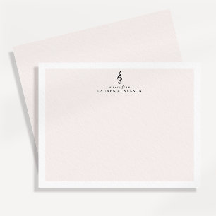 Elegant Treble Clef Music Note Card